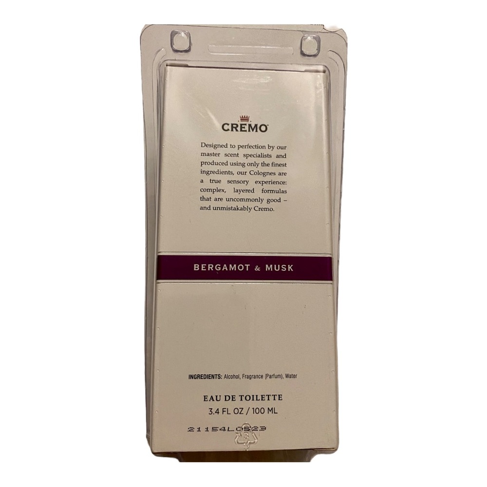 Cremo Bergamot and Musk 3.4 oz / 100 mL Eau De Toilette Spray NEW - Discontinued - Picture 5 of 10